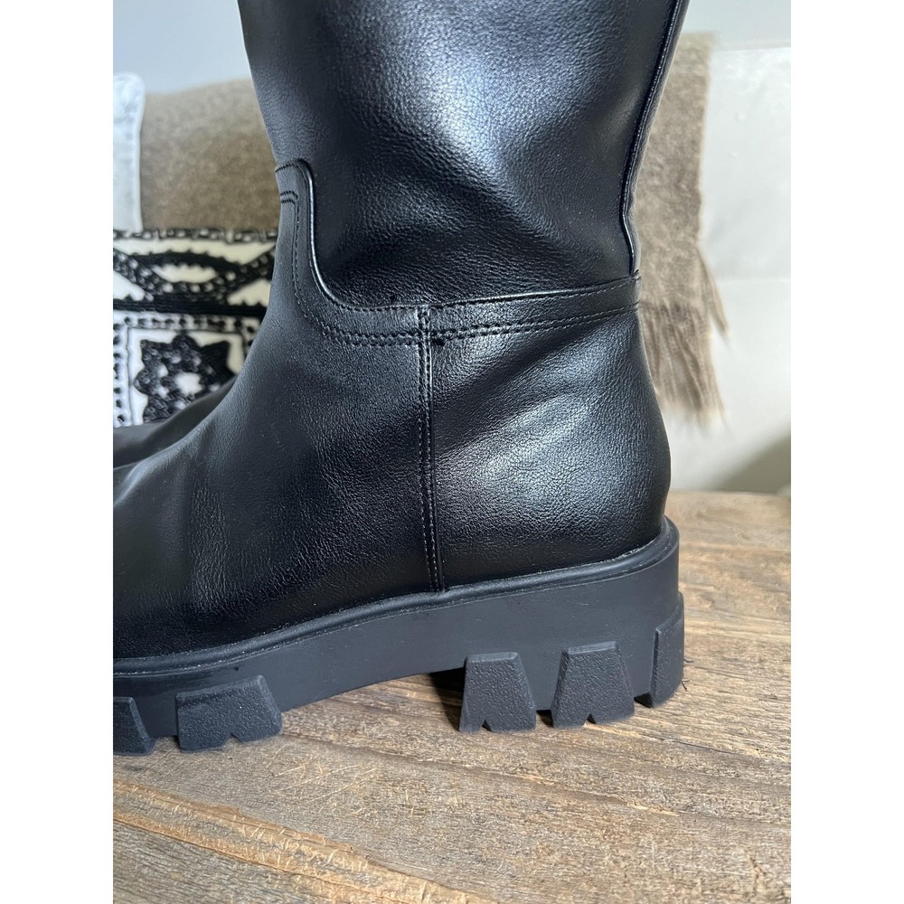 Sincerely Jules Boots Womens Size 9 Black Fantastic Knee High Lug Sole Riding - Picture 3 of 10